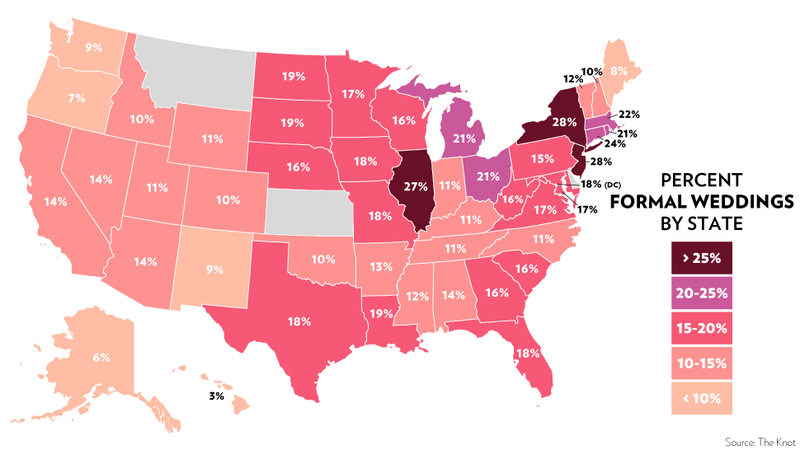 Illustration for article titled Mormons Do It Big: The Geography Of American Weddings